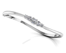 Load image into Gallery viewer, Fancy Five Curved Diamond Bangle with 0.73 ct.(finished) 2.4mm, 3.5mm, 4.3mm - Luxury Time NYC