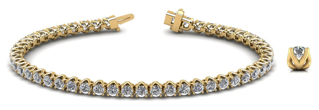 Fiery Flame Diamond Tennis Bracelet with 11.22 ct.(finished) 4.3mm - Luxury Time NYC