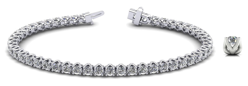 Fiery Flame Diamond Tennis Bracelet with 11.22 ct.(finished) 4.3mm - Luxury Time NYC