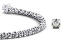 Load image into Gallery viewer, Fiery Flame Diamond Tennis Bracelet with 11.22 ct.(finished) 4.3mm - Luxury Time NYC