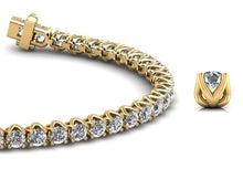 Load image into Gallery viewer, Fiery Flame Diamond Tennis Bracelet with 1.95 ct.(finished) 2mm - Luxury Time NYC