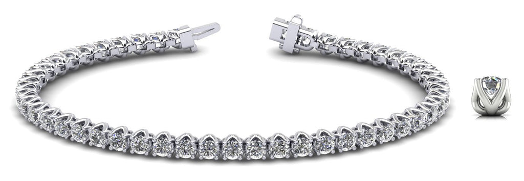 Fiery Flame Diamond Tennis Bracelet with 6.72 ct.(finished) 3.5mm - Luxury Time NYC