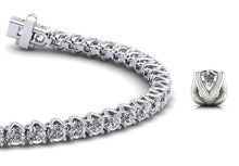 Load image into Gallery viewer, Fiery Flame Diamond Tennis Bracelet with 6.72 ct.(finished) 3.5mm - Luxury Time NYC