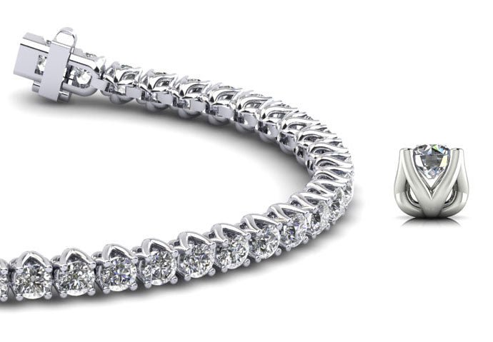 Fiery Flame Lab - Grown Diamond Tennis Bracelet with 1.95 ct.(finished) 2mm - Luxury Time NYC