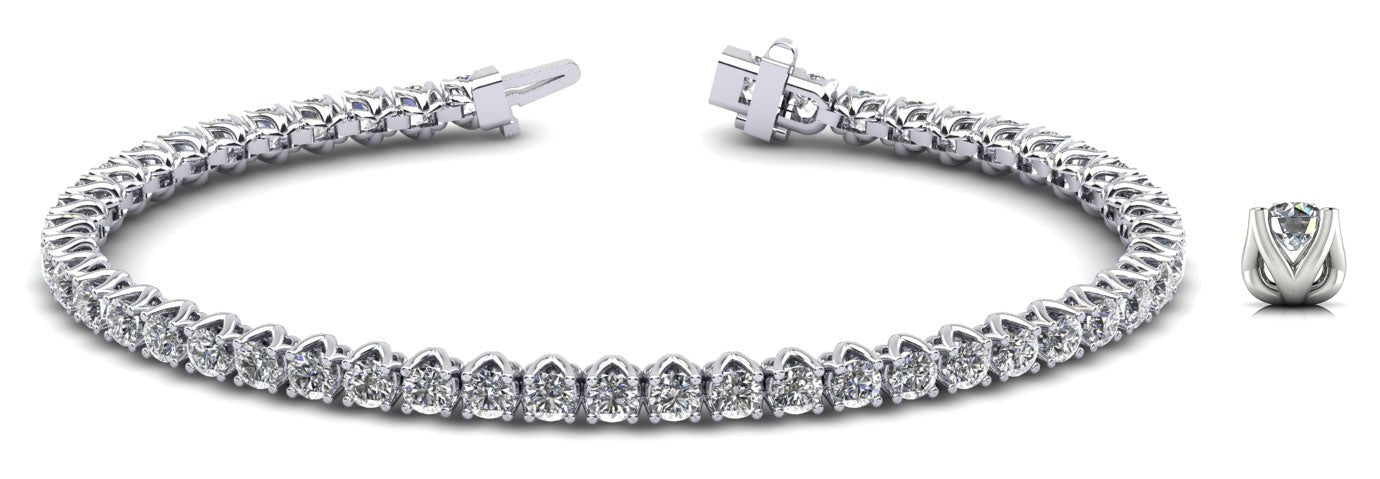 Fiery Flame Lab - Grown Diamond Tennis Bracelet with 3.18 ct.(finished) 2.5mm - Luxury Time NYC