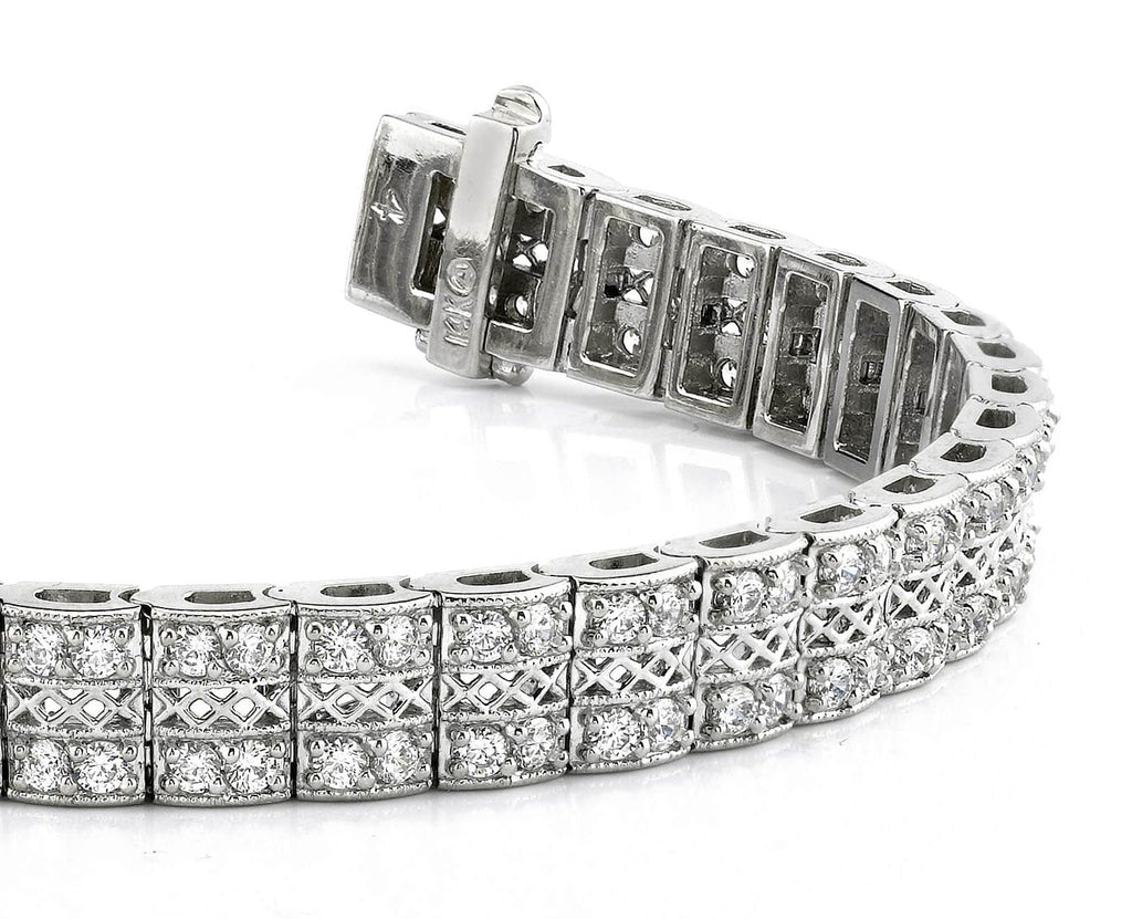 Filigree Diamond Bracelet with 5.08 ct.(finished) 2.2mm - Luxury Time NYC