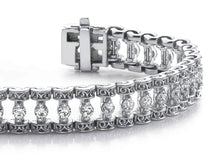 Load image into Gallery viewer, Filigree Diamond Candlestick Diamond Bracelet with 1.09 ct.(finished) 1.7mm - Luxury Time NYC