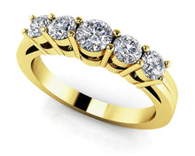 Load image into Gallery viewer, Five Stone Anniversary Band Diamond with 0.40 ct.(finished) 2.6mm, 3.2mm - Luxury Time NYC