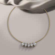 Load image into Gallery viewer, Five Stone Pear Shape Diamond Necklace with 1.50 ct.(finished) 6x4mm - Luxury Time NYC