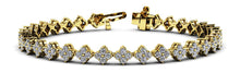 Load image into Gallery viewer, Fleur Diamond Cluster Diamond Bracelet with 2.90 ct.(finished) 1.75mm - Luxury Time NYC