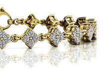 Load image into Gallery viewer, Fleur Link Diamond Bracelet with 1.85 ct.(finished) 1.75mm - Luxury Time NYC