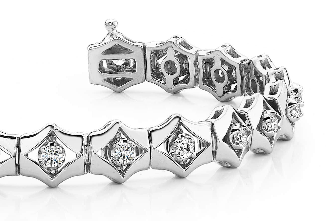 Floating Diamond Box Diamond Bracelet with 1.90 ct.(finished) 3.0mm ...