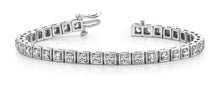 Load image into Gallery viewer, Floating Diamond Box Diamond Tennis Bracelet with 1.04 ct.(finished) 1.5mm - Luxury Time NYC