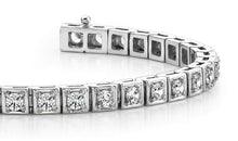 Load image into Gallery viewer, Floating Diamond Box Diamond Tennis Bracelet with 1.04 ct.(finished) 1.5mm - Luxury Time NYC