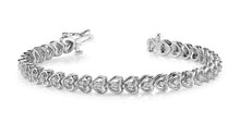 Load image into Gallery viewer, Floating Diamond Heart Diamond Bracelet with 0.82 ct.(finished) 1.5mm - Luxury Time NYC