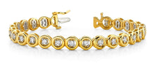 Load image into Gallery viewer, Floating Diamond Round Link Diamond Bracelet with 1.50 ct.(finished) 2.75mm - Luxury Time NYC