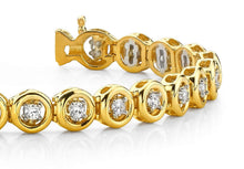 Load image into Gallery viewer, Floating Diamond Round Link Diamond Bracelet with 1.50 ct.(finished) 2.75mm - Luxury Time NYC