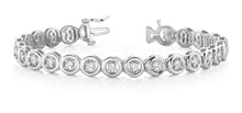 Load image into Gallery viewer, Floating Diamond Round Link Diamond Bracelet with 1.50 ct.(finished) 2.75mm - Luxury Time NYC