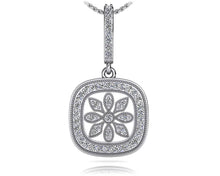 Load image into Gallery viewer, Floral Diamond Drop Pendant with 0.47 ct.(finished) 1.3mm - Luxury Time NYC