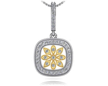 Load image into Gallery viewer, Floral Diamond Drop Pendant with 0.47 ct.(finished) 1.3mm - Luxury Time NYC