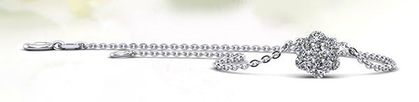 Flower Burst Lab - Grown Diamond Pendant with 0.23 ct.(finished) 2mm - Luxury Time NYC