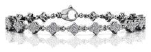 Load image into Gallery viewer, Flower Cluster Link Diamond Bracelet with 1.76 ct.(finished) 1.75mm - Luxury Time NYC