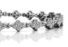 Load image into Gallery viewer, Flower Cluster Link Diamond Bracelet with 2.79 ct.(finished) 2.25mm - Luxury Time NYC