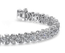 Load image into Gallery viewer, Flower Diamond Bracelet with 3.15 ct.(finished) 1.4mm, 1.5mm, 2.5mm - Luxury Time NYC