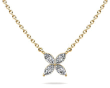 Load image into Gallery viewer, Flower Marquise Diamond Pendant with 0.40 ct.(finished) 4x2mm - Luxury Time NYC