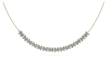 Flowers of Marquise Diamond Necklace with 9.50 ct.(finished) 4.75x3mm, 3.4mm - Luxury Time NYC