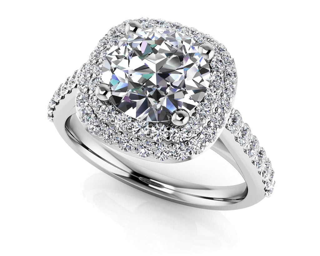 Forever Yours Diamond Engagement Ring with 1.04 ct. (0.50 ct. center diamond) - Luxury Time NYC