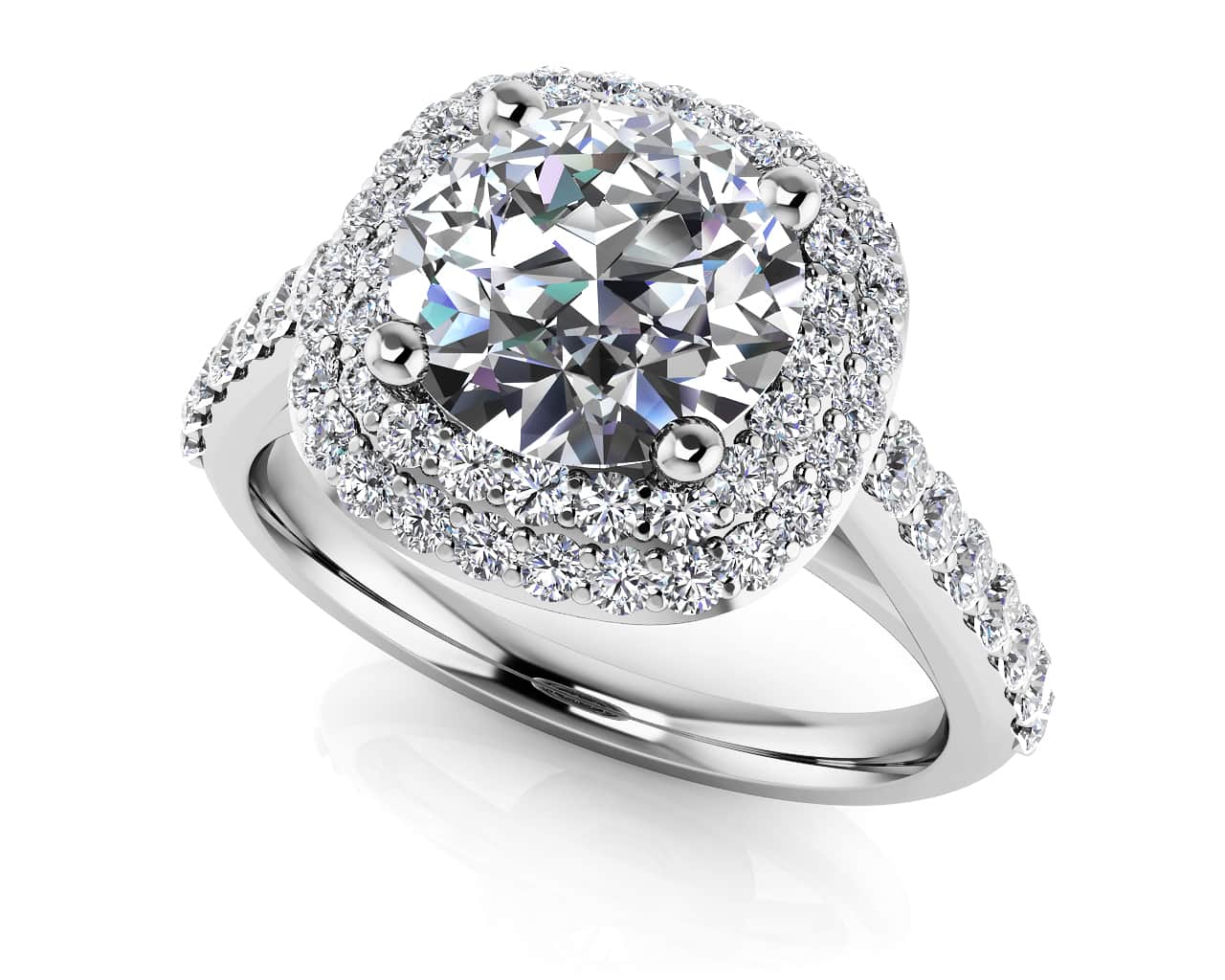 Forever Yours Diamond Engagement Ring with 1.59 ct. (1.00 ct. center diamond) - Luxury Time NYC