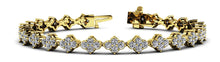 Load image into Gallery viewer, Four Clover Diamond Tennis Diamond Bracelet with 4.10 ct.(finished) 2.25mm - Luxury Time NYC