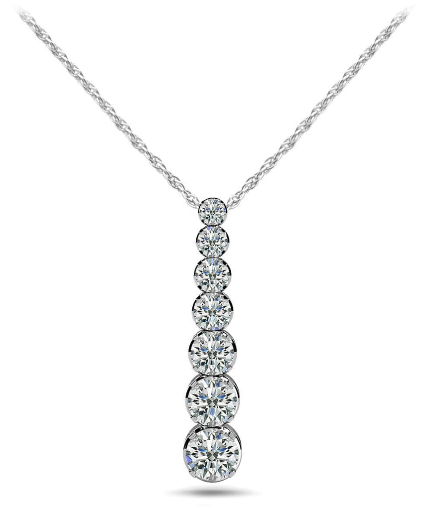 Four Prong Graduated Diamond Drop Lab - Grown Diamond Pendant with 0.27 ct.(finished) - Luxury Time NYC