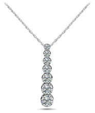 Load image into Gallery viewer, Four Prong Graduated Diamond Drop Lab - Grown Diamond Pendant with 0.27 ct.(finished) - Luxury Time NYC