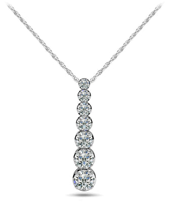 Four Prong Graduated Diamond Drop Lab - Grown Diamond Pendant with 0.51 ct.(finished) - Luxury Time NYC