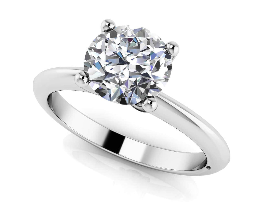 Four Prong Timeless Round Solitaire Ring Diamond with 0.75 ct.(finished) 5.7mm - Luxury Time NYC