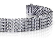 Load image into Gallery viewer, Four Row Diamond Bracelet with 7.00 ct.(finished) 1.8mm - Luxury Time NYC