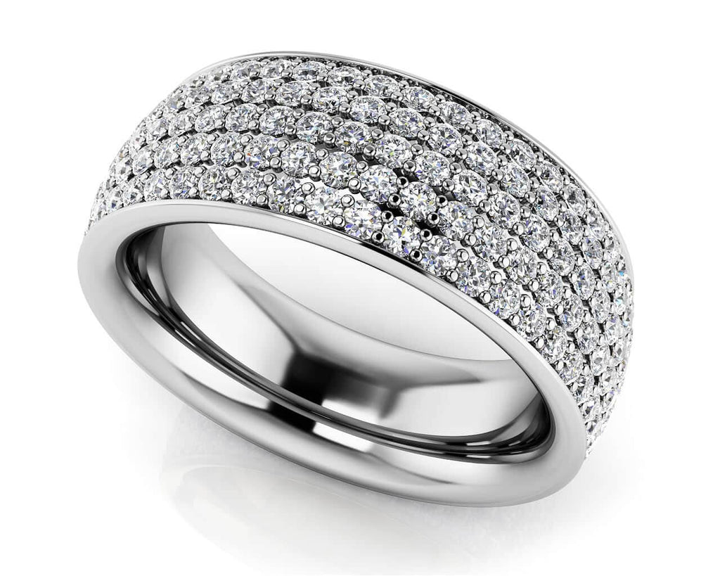 Glamorous Five Row Eternity Diamond Ring with 1.96 ct.(finished) 1.2mm - Luxury Time NYC