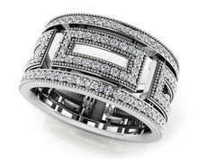 Load image into Gallery viewer, Glamorous Milgrain Diamond Eternity Ring with 1.11 ct.(finished) 1mm - Luxury Time NYC