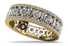 Load image into Gallery viewer, Glamorous Round and Baguette Diamond Eternity Diamond Ring with 2.90 ct.(finished) 3x1.5mm, 1mm, 3mm - Luxury Time NYC