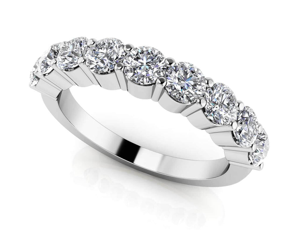 Gleaming Brilliance Diamond Anniversary Diamond Ring with 0.68 ct.(finished) 2.7mm - Luxury Time NYC