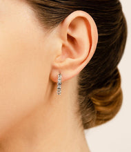 Load image into Gallery viewer, Glittering Diamond Hoop Earrings with 2.88 ct.(finished) 3.5mm - Luxury Time NYC