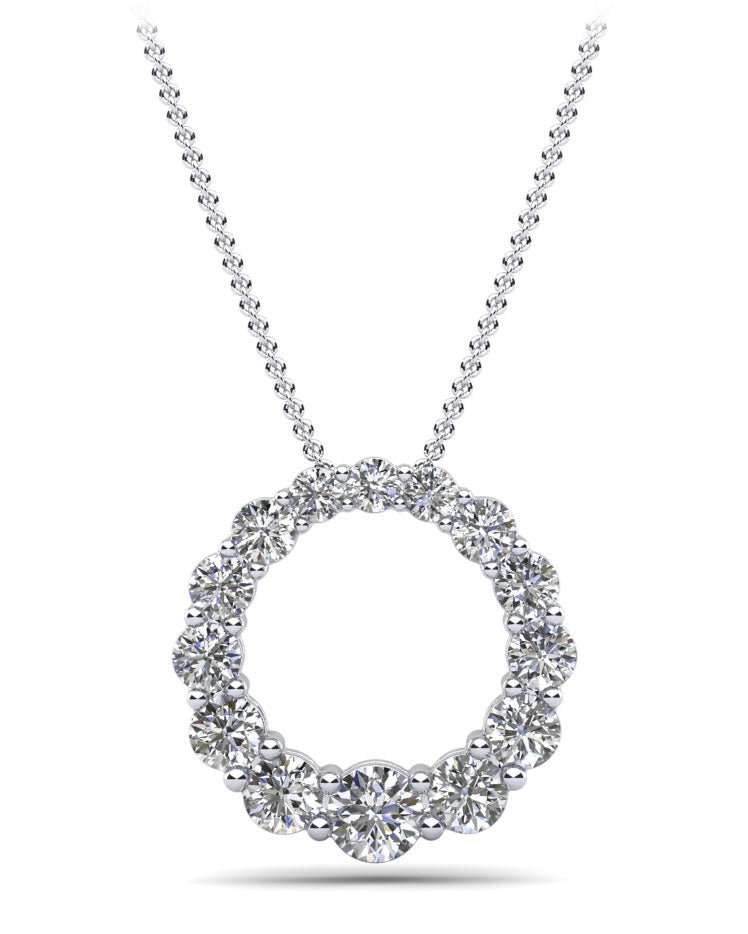 Graduated Brilliant Diamond Pendant with 1.08 ct.(finished) - Luxury Time NYC