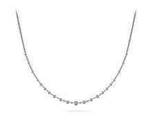 Load image into Gallery viewer, Graduated Diamond And Chain Link Diamond Necklace with 4.05 ct.(finished) 3.5mm, 4mm, 4.5mm - Luxury Time NYC