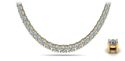 Graduated Diamond Necklace With Shiny Diamond Links with 2.99 ct.(finished) - Luxury Time NYC