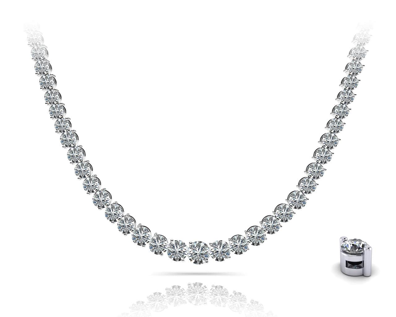 Graduated Diamond Strand Diamond with 11.83 ct.(finished) - Luxury Time NYC