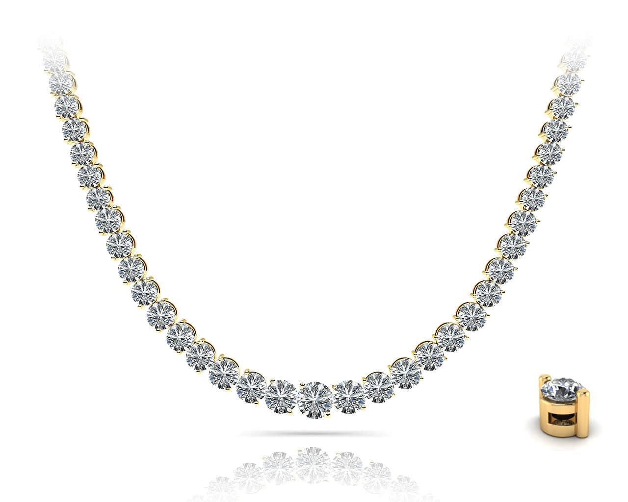 Graduated Diamond Strand Diamond with 14.02 ct.(finished) - Luxury Time NYC