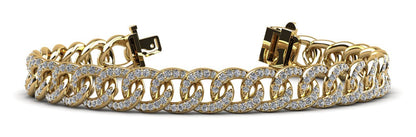 Graduated Diamond Swirl Bracelet for Women Diamond with 2.88 ct.(finished) 1.1mm, 1.2mm, 1.25mm - Luxury Time NYC