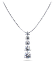 Load image into Gallery viewer, Graduated Five Stone Diamond Pendant with 0.95 ct.(finished) - Luxury Time NYC